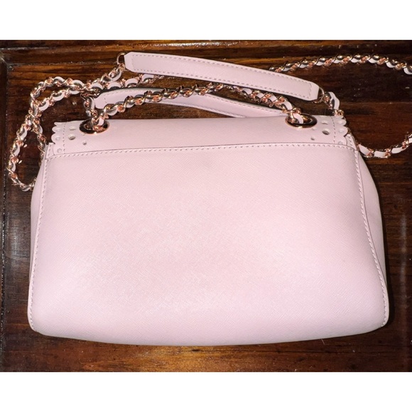 Michael Kors Violet Vivian Blossom Ballet Leather Shoulder Bag - Picture 4 of 4